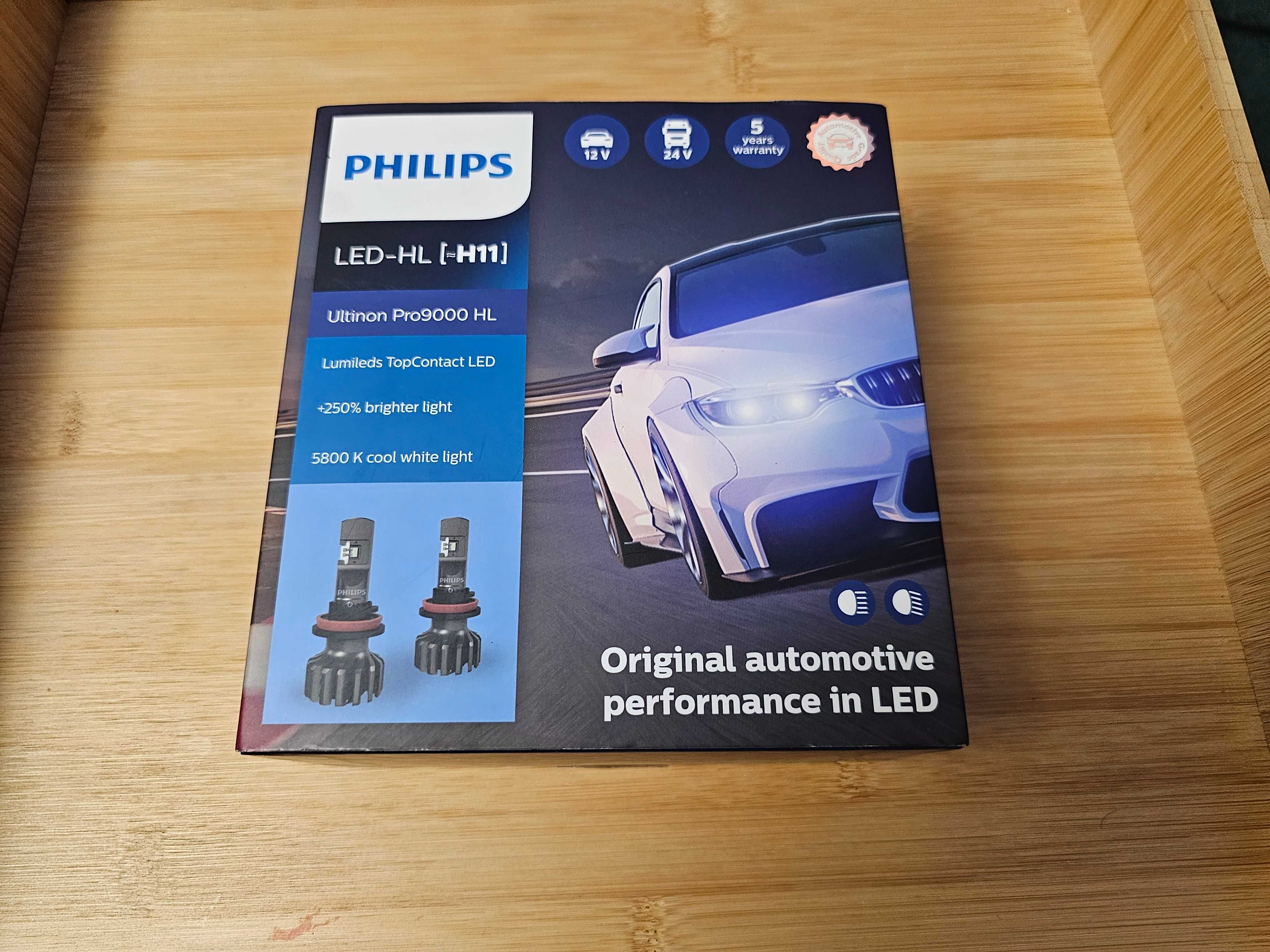 Żarówki Philips Led Ultinon H11 PRO9000 - światła mijania