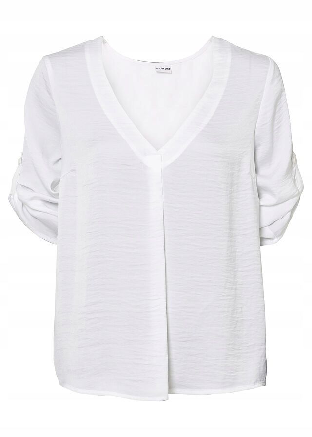 AG3978 bluzka koszulowa biała satynowa 42.