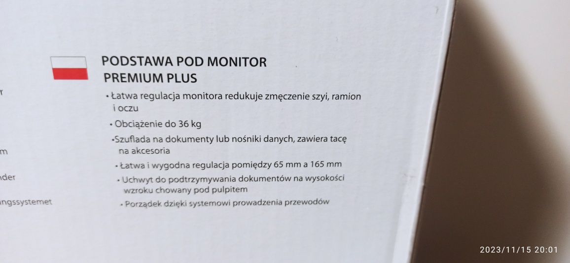 Podstawa pod monitor Premium plus