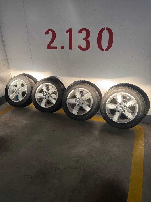 Komplet zimowy VW 205/55 R16 – opony Bridgestone + oryginalne felgi