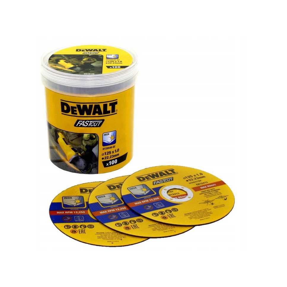 Tarcze do cięcia Oryginalne DeWALT 125/1 mm – 100 sztuk w wiaderku.