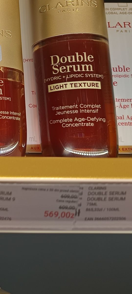 Clarins double serum do twarzy 50 ml.  Do 2028