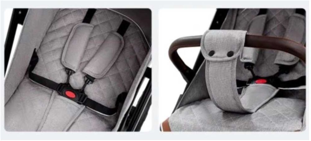 Wózek spacerowy lekki, składany, amortyzacja + dodatki