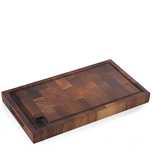 Blok do krojenia typu end grain, drewno orzechowe, 45 x 25 x 4 cm / Za