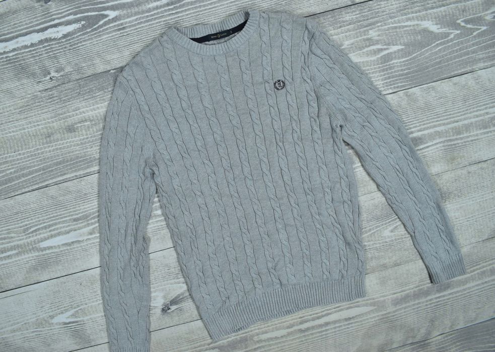 Henri Lloyd Bawełniany Sweter Męski Z Warkoczowym Splotem Xxl