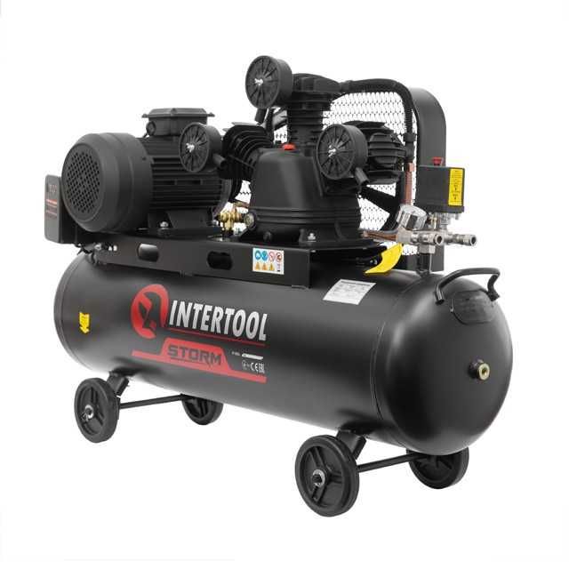 Компрессор 100 л, 4 кВт, 380 В, 10 ат, 600 л/м. 3 ц. INTERTOOL PT-0036