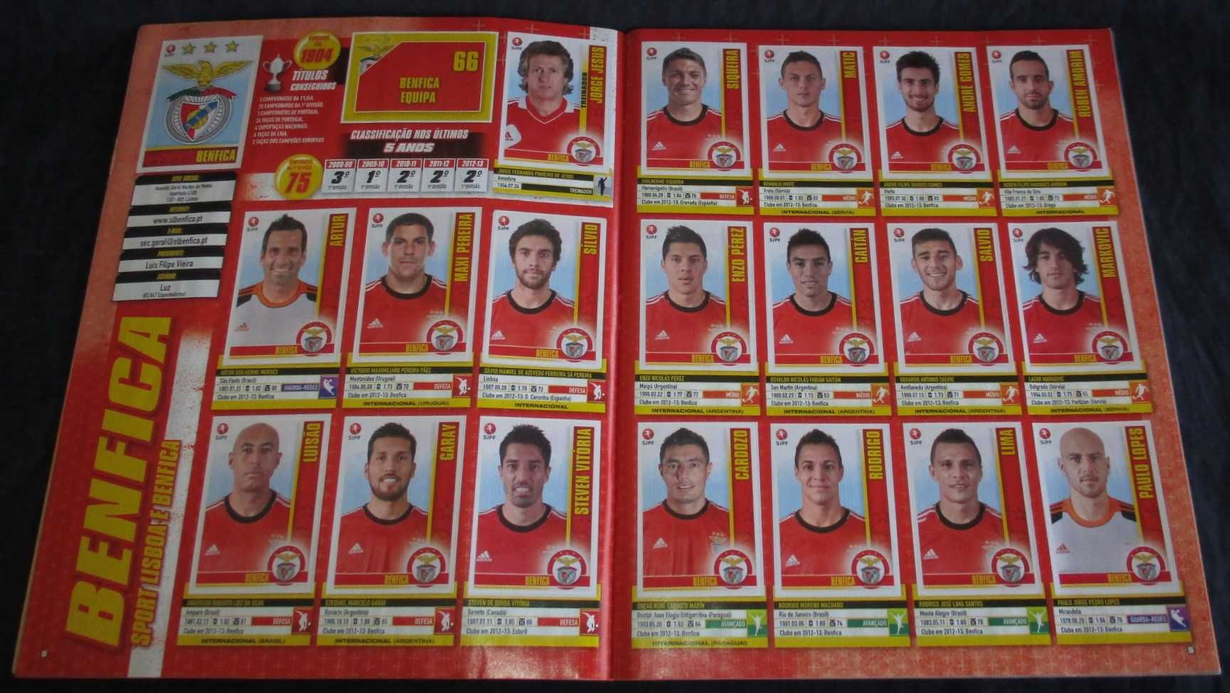 Caderneta Panini Futebol Liga 2013 a 2014