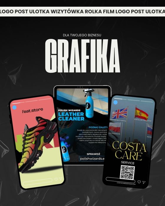 Grafika Biznes Logo Firma Wizytówka Ulotka Marketing Social Media