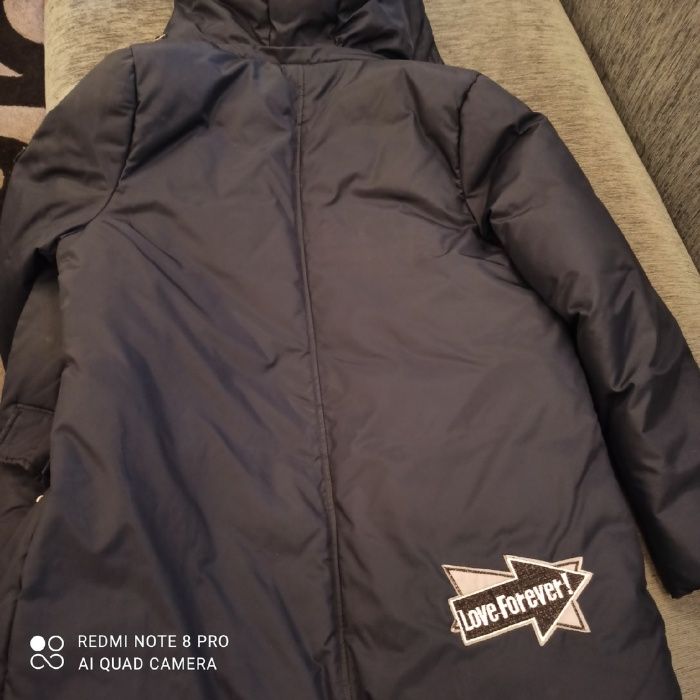 Стильная зимняя куртка пуховик для мальчика, р. 154-160 Турция