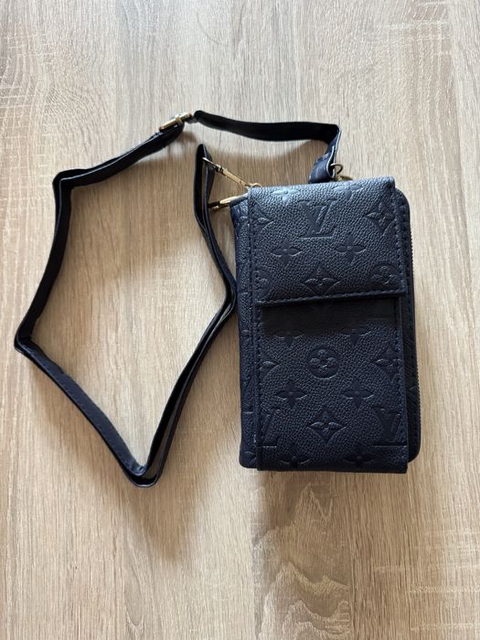 Mała torebka portfel na pasku LV Vuitton granatowa NOWA