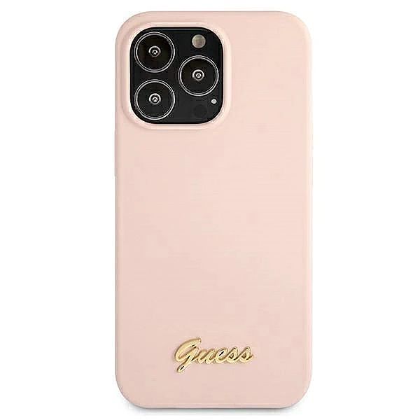 Etui Guess Silicone Script Gold Logo MagSafe na iPhone 13 Pro Max - ja