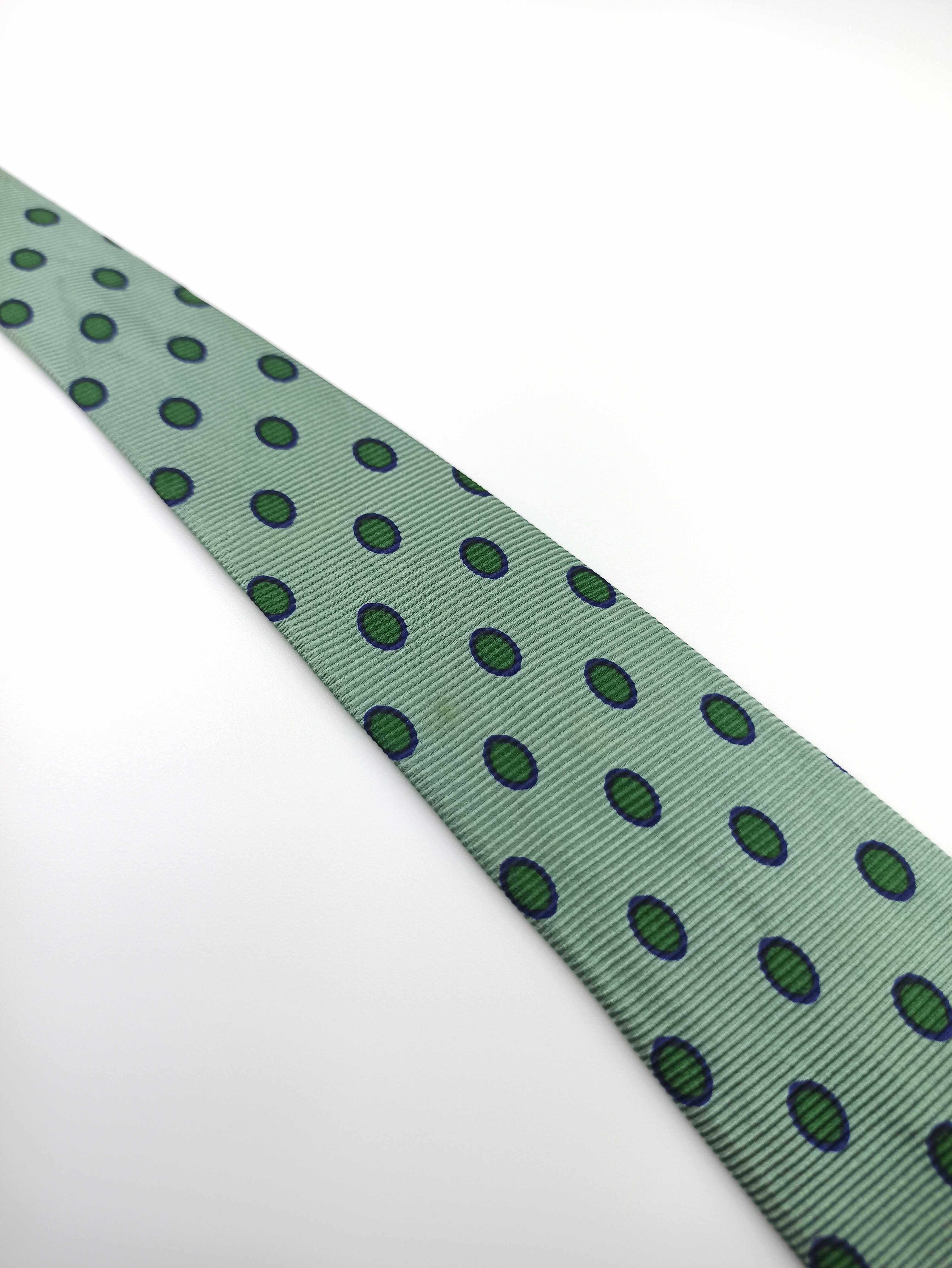 Hugo zielony jedwabny krawat w groszki ulu47