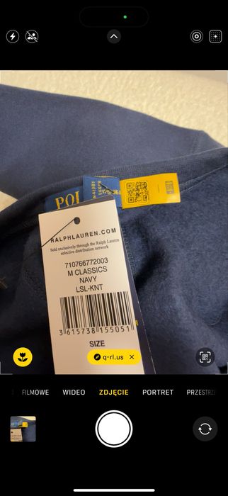 Bluza męska Polo Ralph - rozm XL czarna oryginalł
