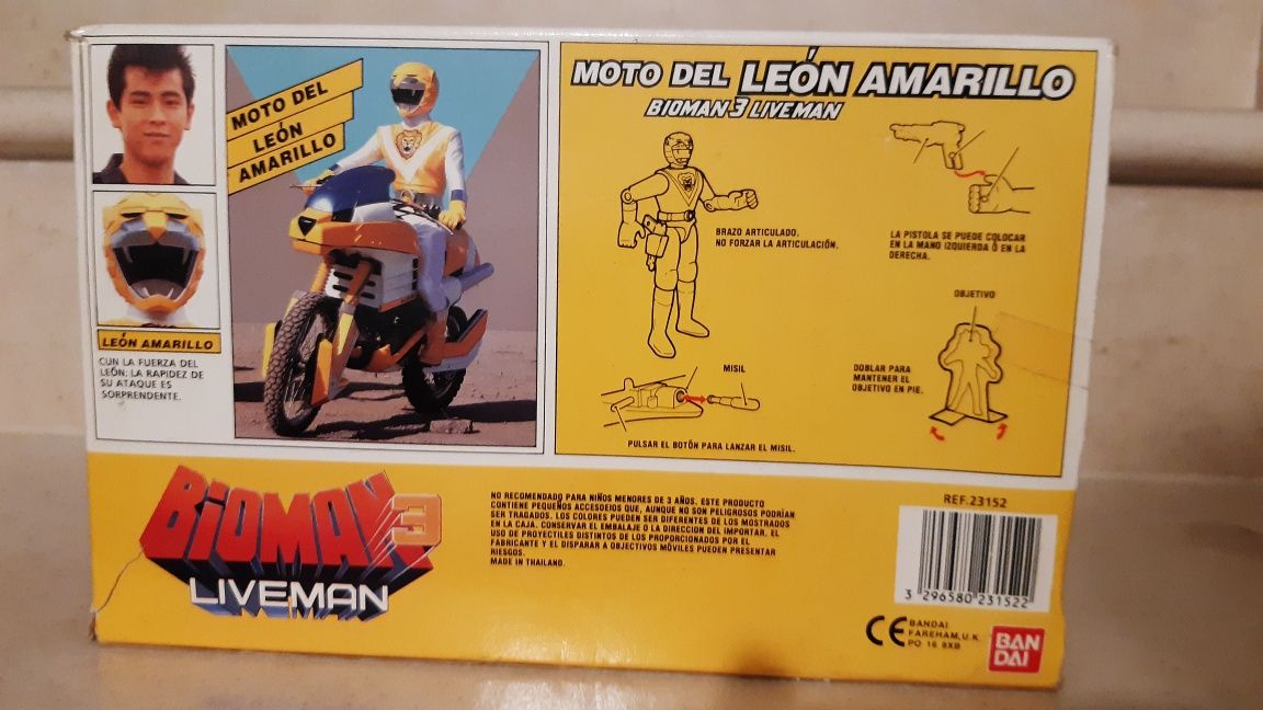 Brinquedo anos 80 Bioman 3 Live Man