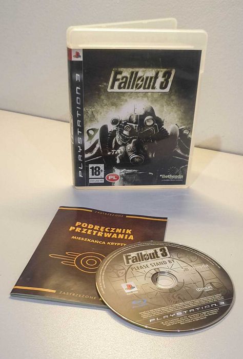 Gra FALLOUT 3 PS3 Polska Dystrybucja UNIKAT 3xPL Komplet