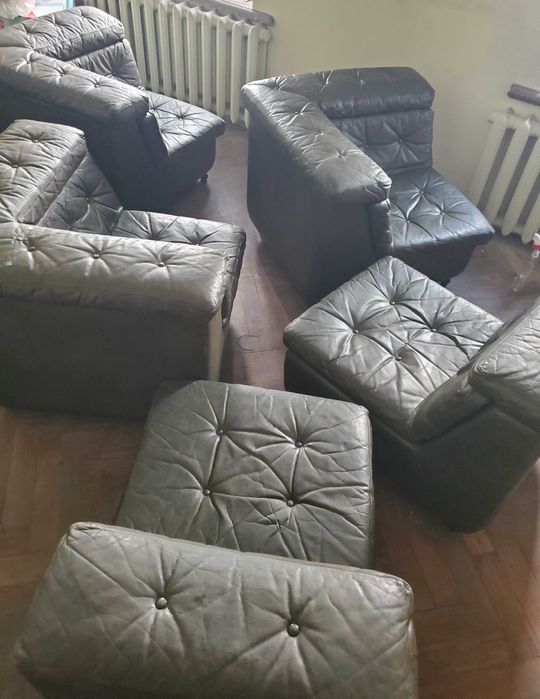 Кожаный кресло-диван-уголок Голландия