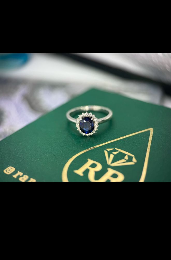 Каблучка з сапфіром 1.30ct золото 585 кольцо сапфир