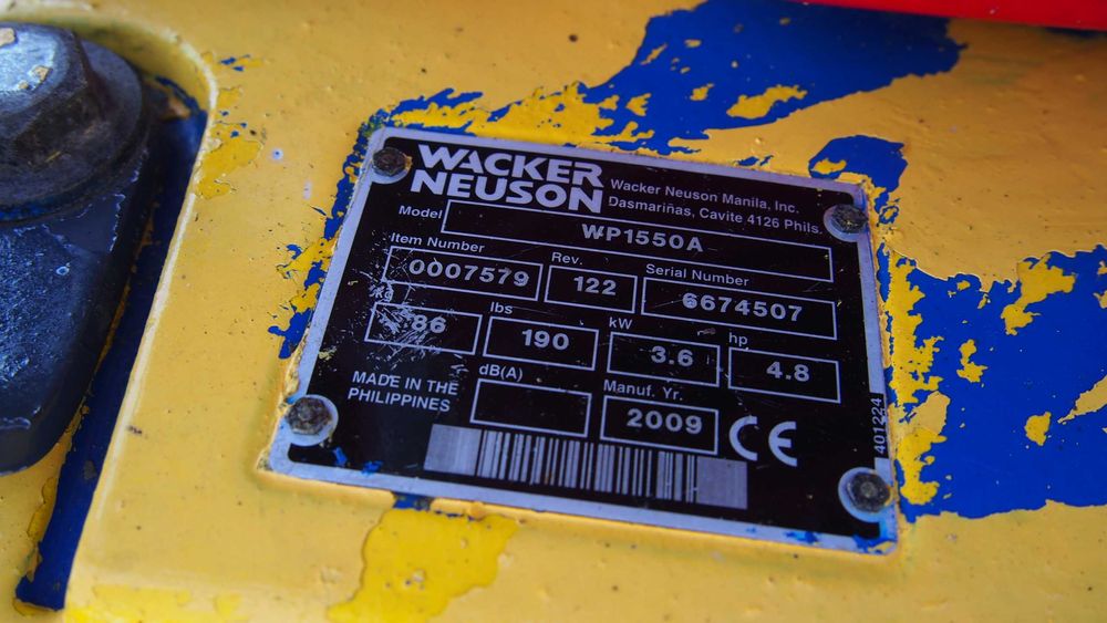 Wacker Neuson WP1550a Wp 1550 HONDA gx160 Zageszczarka Ubijarka ubijak