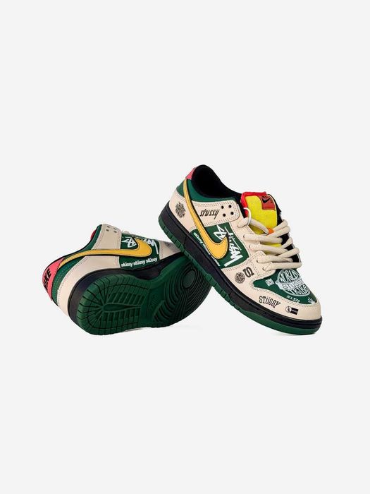 Чоловічі кросівки Nike SB Dunk Low x Stussy BMW кольорові NK704 ТОП