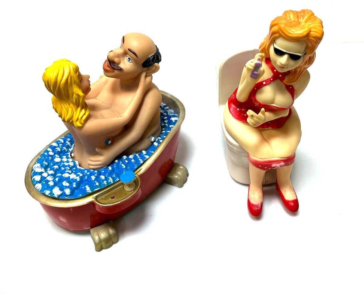 Figuras burlescas anos 60 em borracha