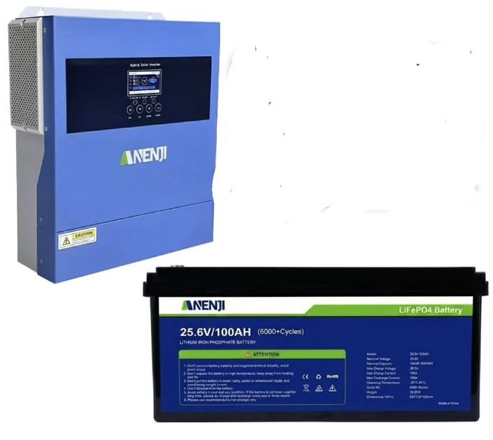 Комплект безперебійного живлення.( Гібридний інвертор+ АКБ)