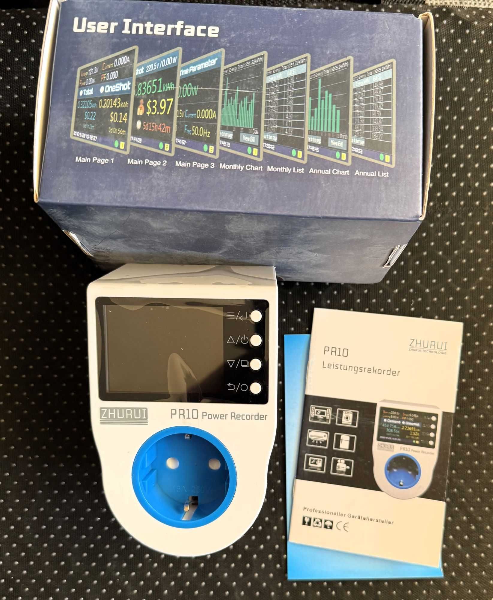 Zhurui PR10-C Monitor energii, miernik zasilania, watomierz 230V