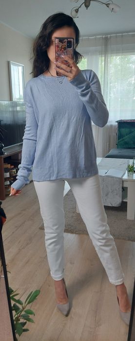 Fioletowy niebieski lekki cienki sweterek Marks&Spencer M&S S/M