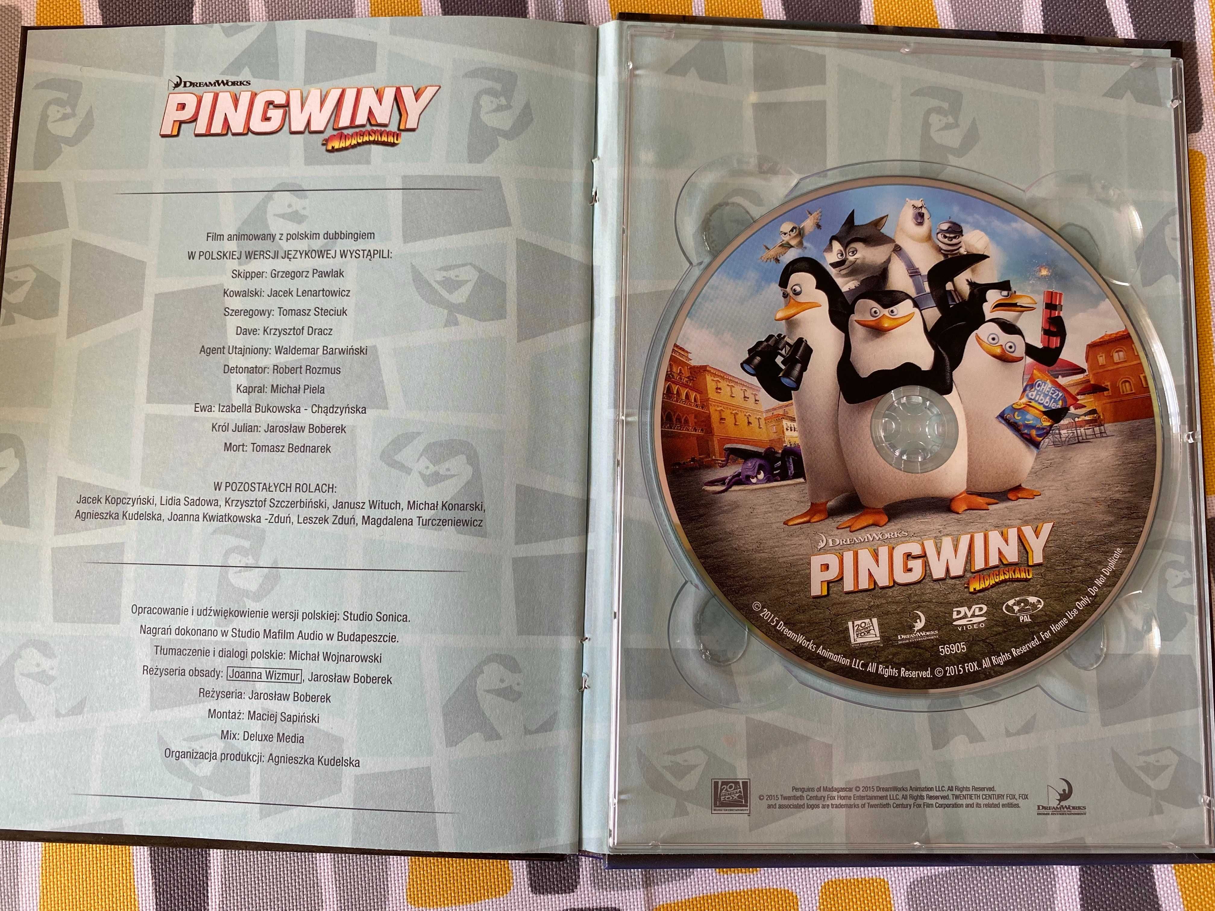 Film na DVD z książeczką "Pingwiny z Madagaskaru"