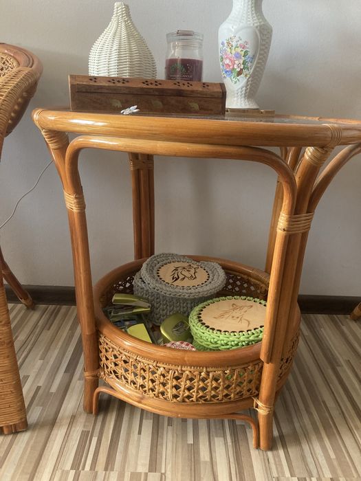 Piekny rattanowy ogrodowy zestaw Calamus Rotan