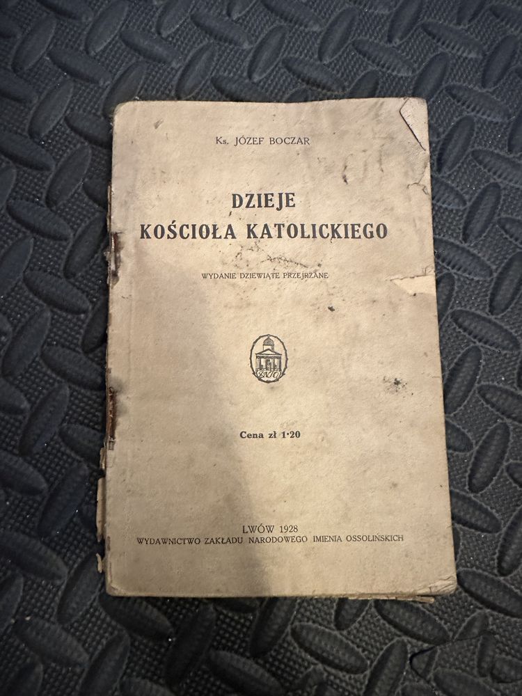 Stara książka Dzieje kościoła Katolickiego 1928 r.