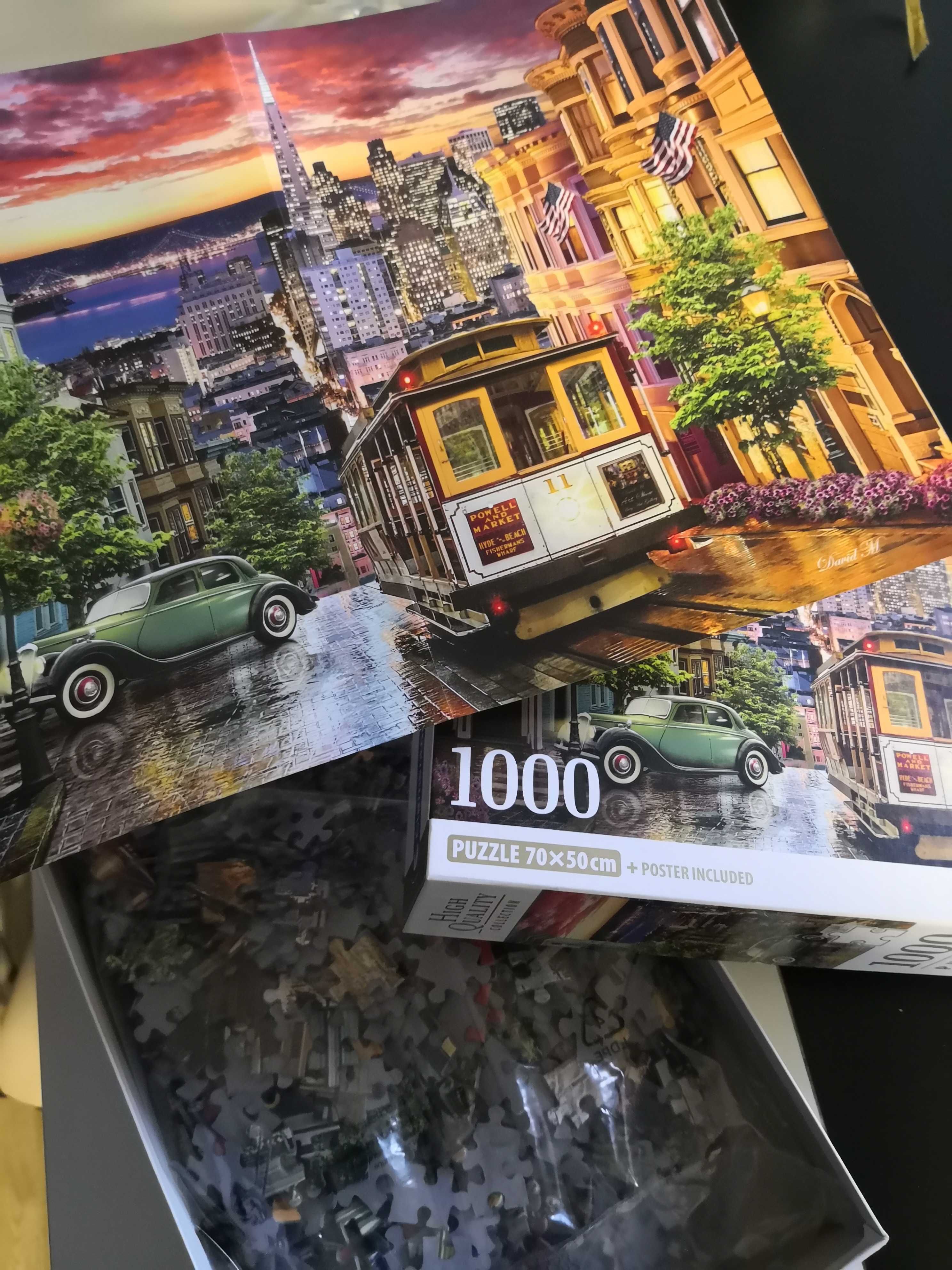 Puzzle 1000 Clementoni - raz ułożone, prawie nowe