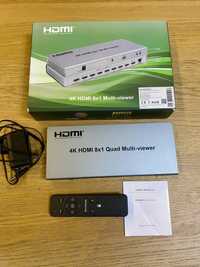 4K HDMI 8x1 Quad Multi-Viewer - 8 obrazów na jednym ekranie