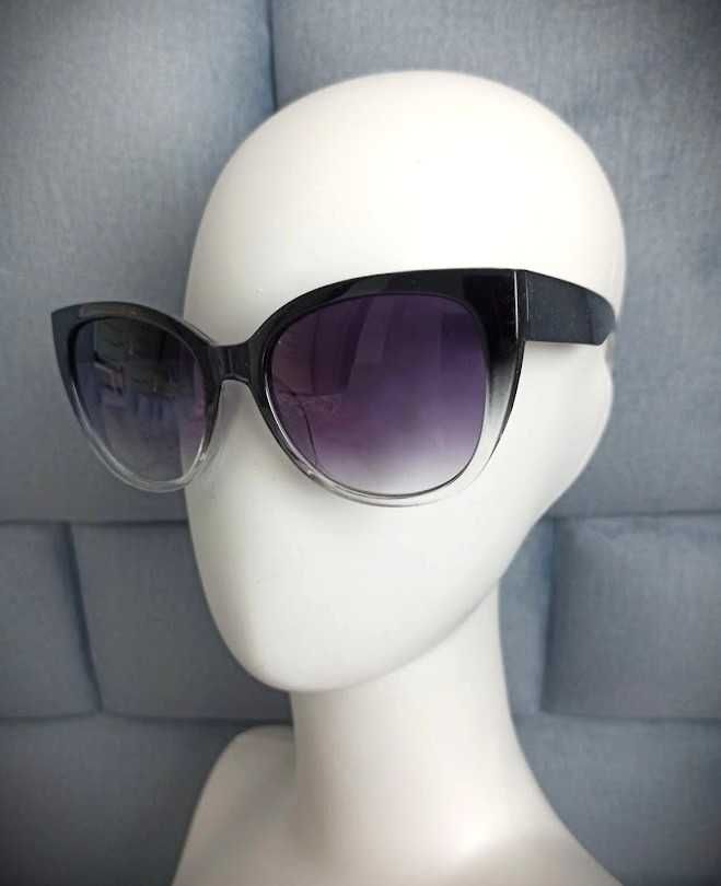 NOWE! Modne okulary przeciwsłoneczne ombre gradient chłodny odcień