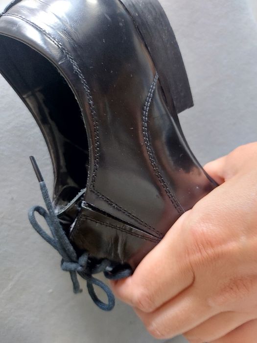 Męskie półbuty trzewiski Aldo Lasocki CCC roz 41 czarne lakierowane