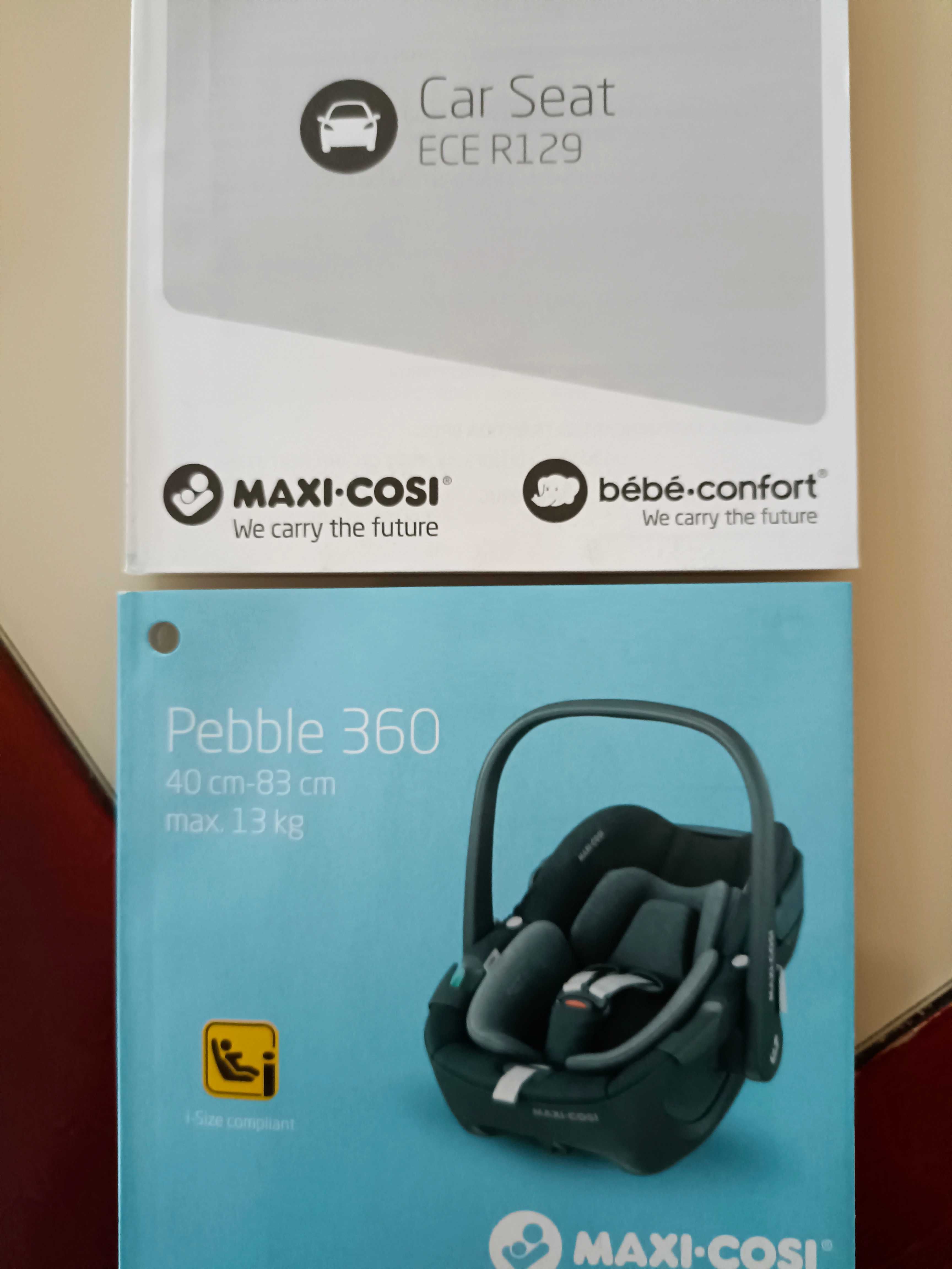 Fotelik/nosidło maxi Cosi pebble 360+dodatki