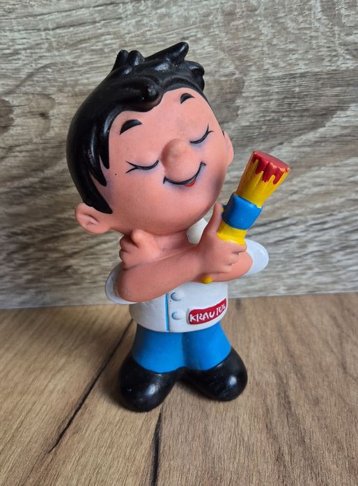 Figurka gumowa vintage PRL lata 60 malarz chłopiec gumiaczek