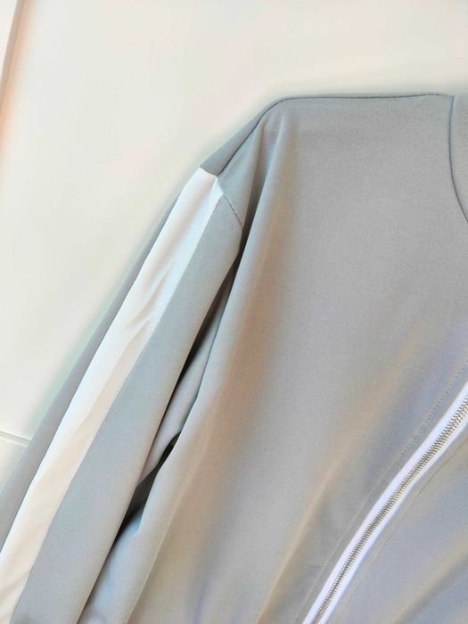 Komplet dres spodnie wide leg na wysokim stanie popiel dzianina M L