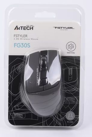 Компьютерная мышка A4Tech Fstyler FG30s беспроводная, бесшумная
