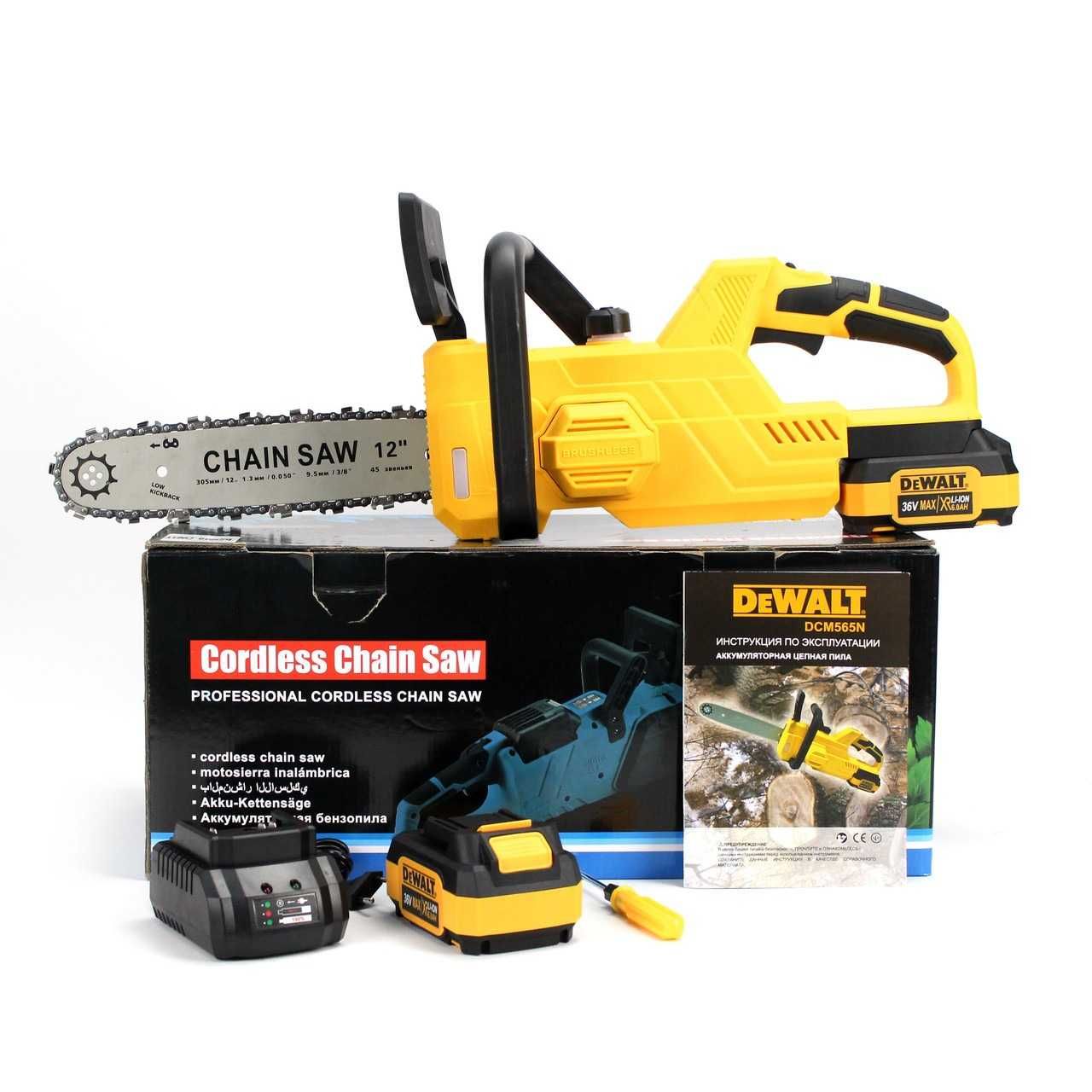 Пила DeWalt DCM565N (36V, 6Ah) Акумуляторна ланцюгова Макіта Гарантія!