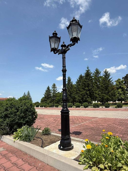 ogrodowa parkowa latarnia żeliwna 2xlampion H-3000mm lampa
