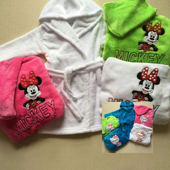 Теплий махровий дитячий халат, теплі махрові колготи , теплі