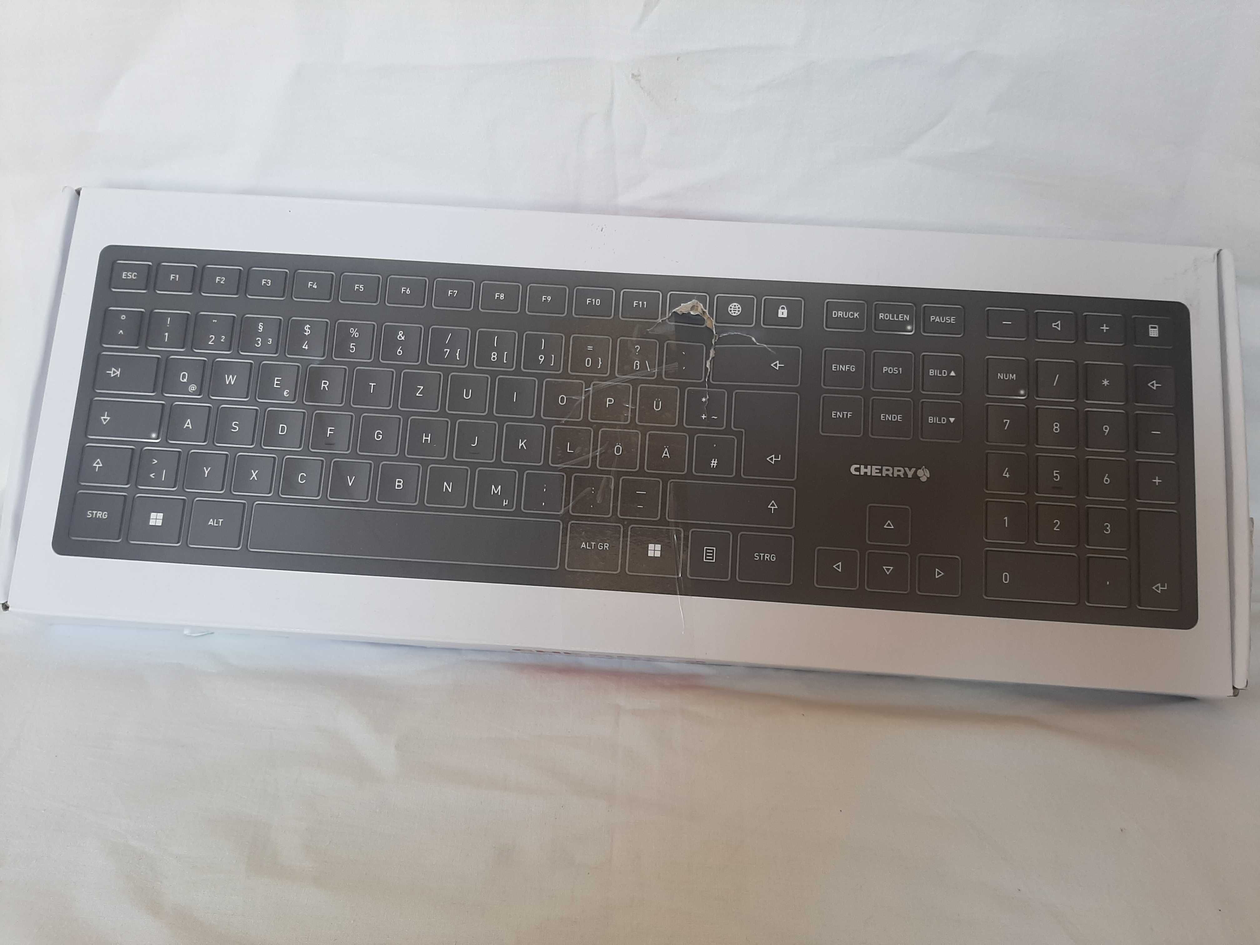 Klawiatura Cherry KW 9100 Slim Qwertz RF Wireless + Bluetooth Czarny