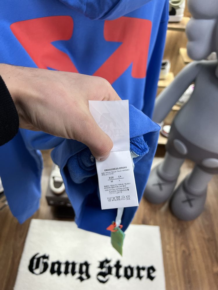 Худі Off-White Arrows Slogan Print Blue