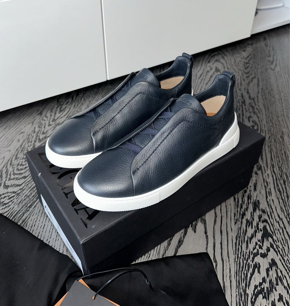 Сникеры-кроссовки из оленьей кожи Ermenegildo Zegna