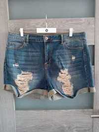 Forever 21 niebieskie jeansy szorty rozdarcia 4XL / 48 / 20
