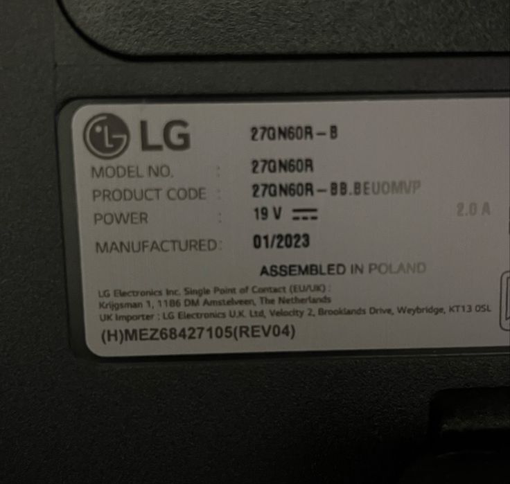 Monitor Lg UltraGear 27GN60R-B IPS FHD 27” 144hz G-Sync