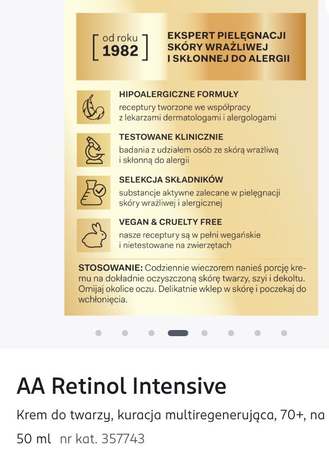Bio Retinol intensive kuracja multiregenerująca 70+