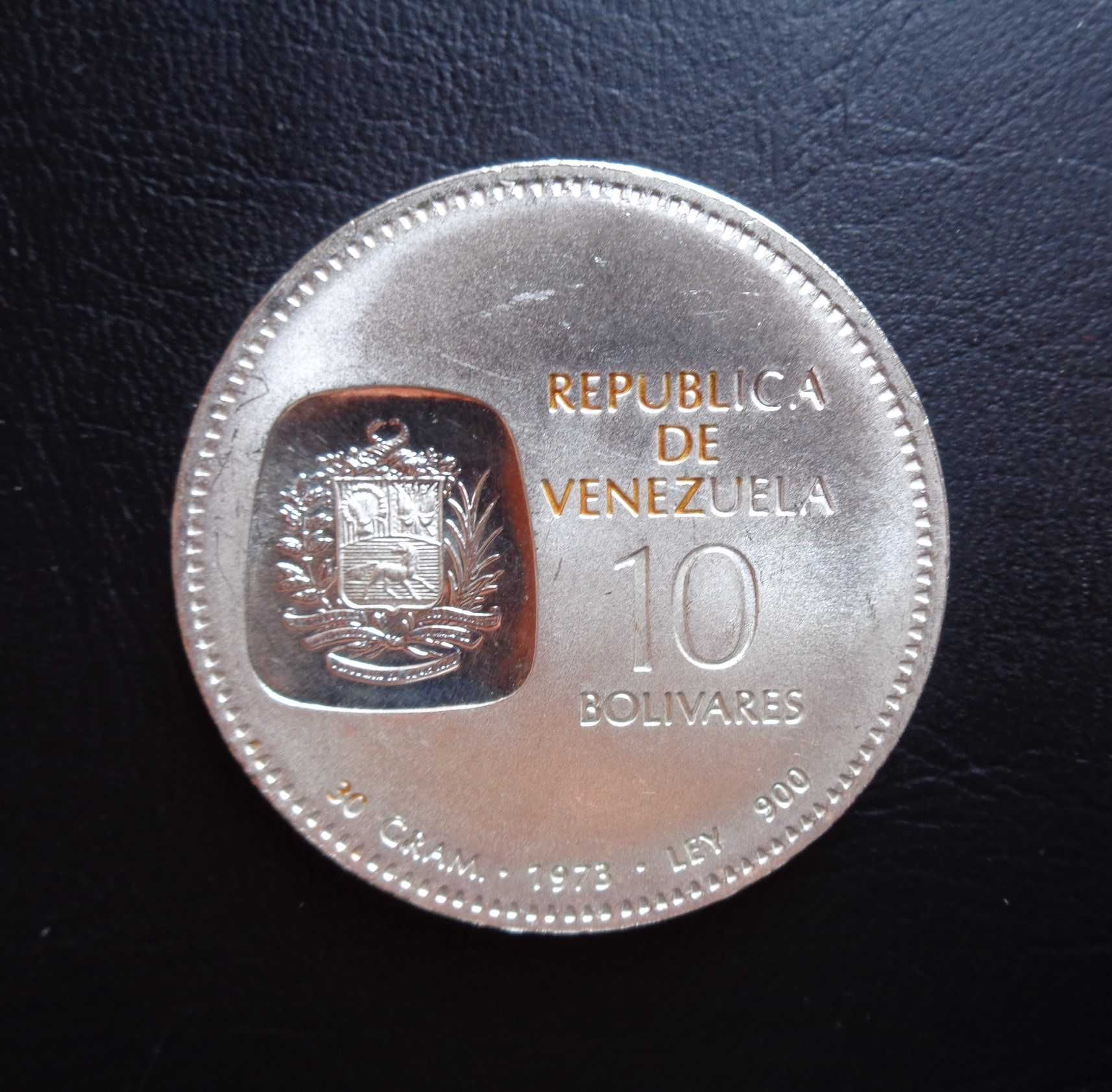 Venezuela - 10 Bolívares Prata 1973