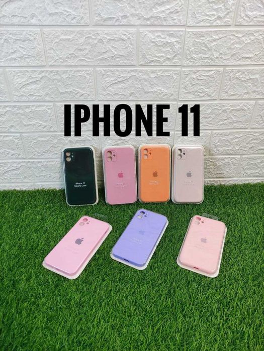 Чехол  чохол квадратный Silicone Case Full на iPhone 11 чехол на айфон