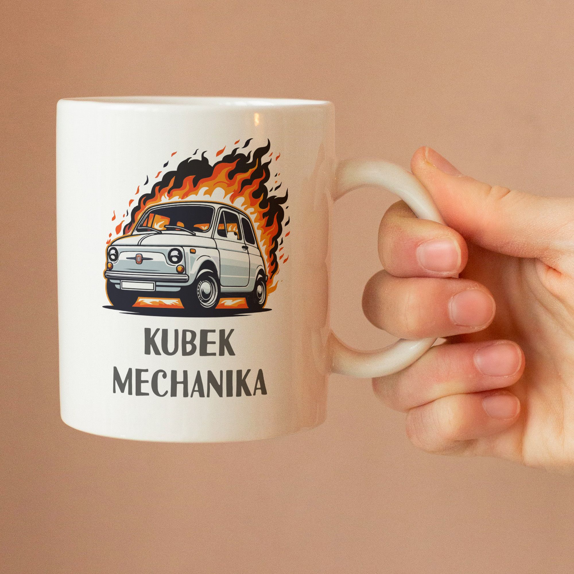 Kubek sublimacja 330ml śmieszny nadruk  DLA MECHANIKA